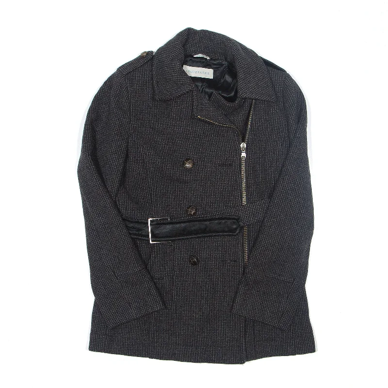 Crazy Savings casual coatBLUES CLUB Overcoat Jacket Black Womens S