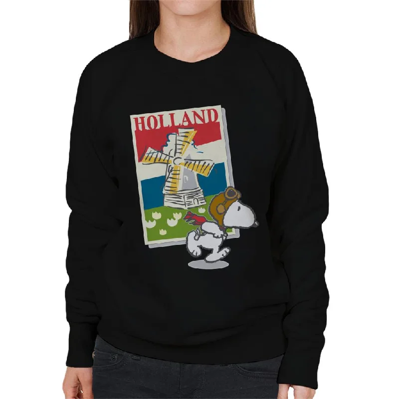 Blowout Deals contemporary fitness sweatshirtPeanuts Snoopy In Holland Women's Sweatshirt