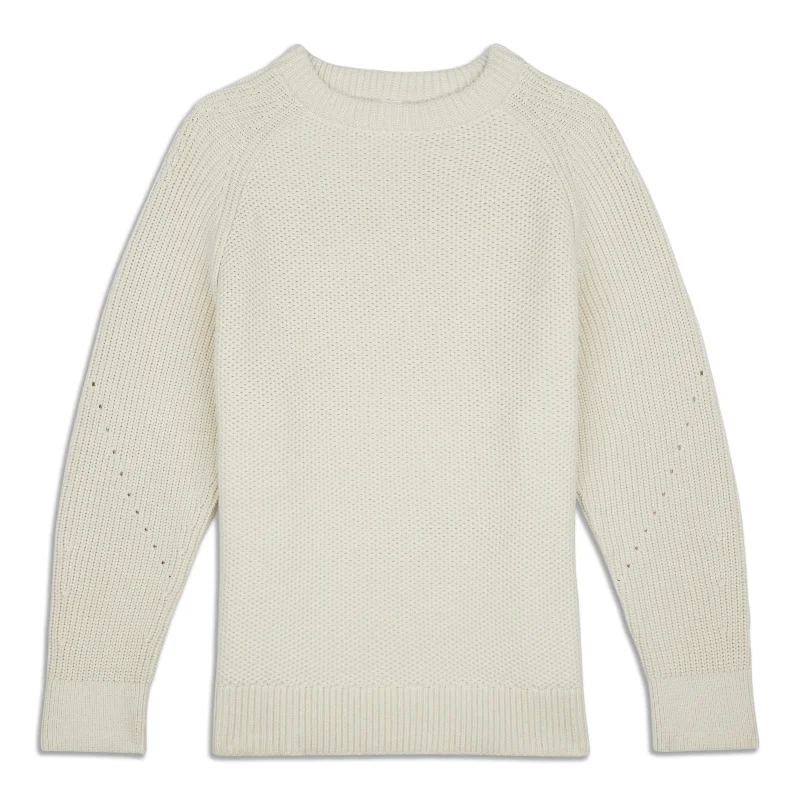 One-DAY Sale Honeycomb Crewneck Sweater - Resale