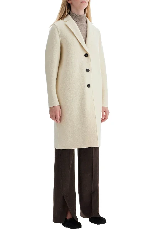 The Best Prices Harris Wharf London Single-Breasted Wool Coat In Boiled