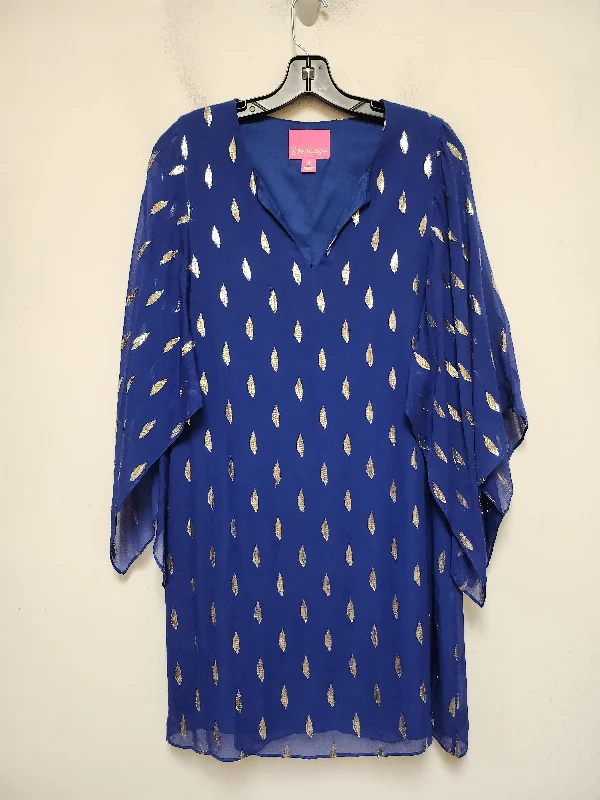 sophisticated dressDress Designer By Lilly Pulitzer In Blue & Gold, Size: 2