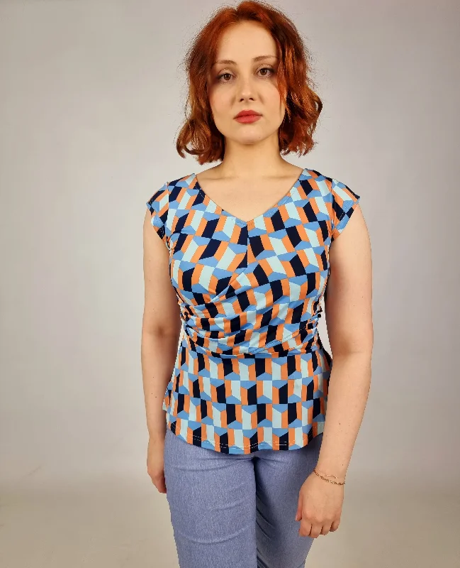 romantic dressMd'M Multi Coloured Slinky Wrap Top