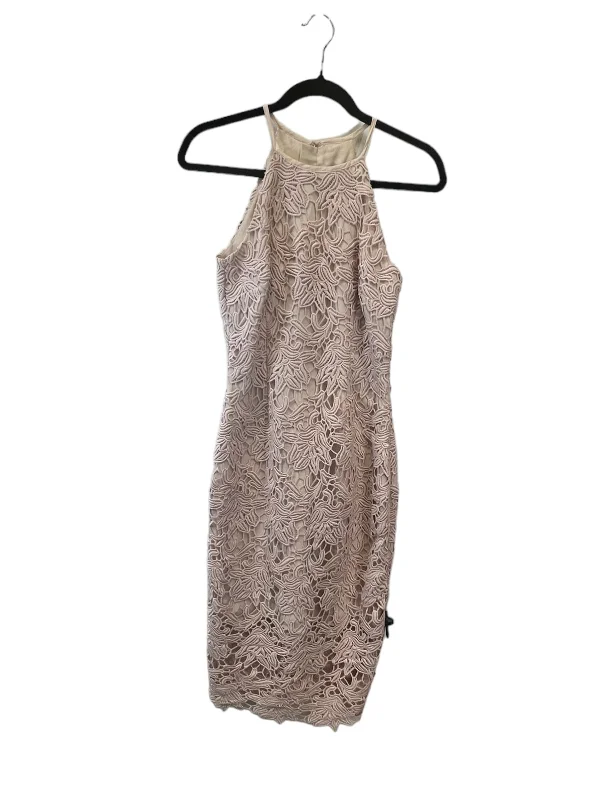 Overstock formal dressCream & Pink Dress Designer Cmb, Size Xs