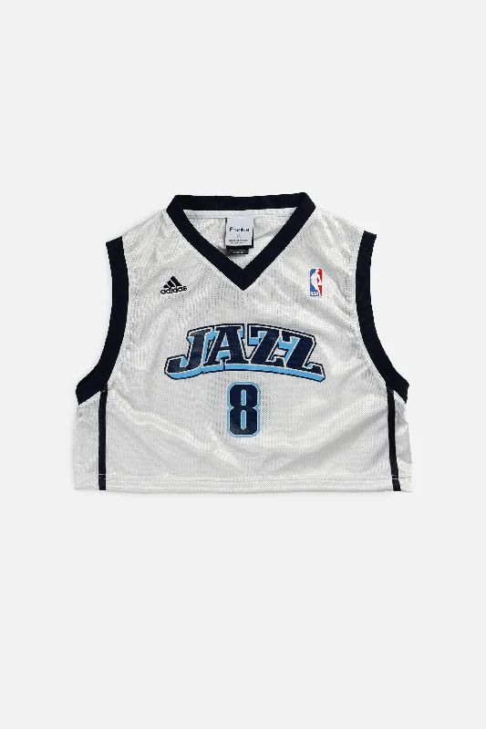 Don't Wait cool activewear hoodieRework Utah Jazz NBA Crop Jersey - S