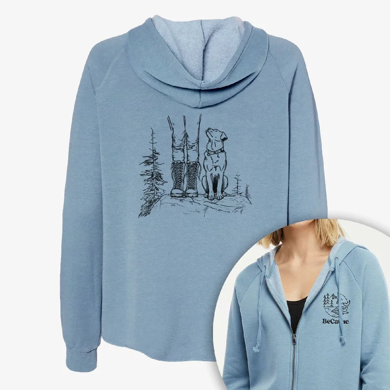 Best Seller chic active hoodieTrail Companions - Hiking with Dogs - Women's Cali Wave Zip-Up Sweatshirt