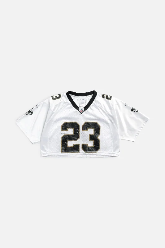 smooth fit athletic sweatshirtRework Crop New Orleans Saints NFL Jersey - M