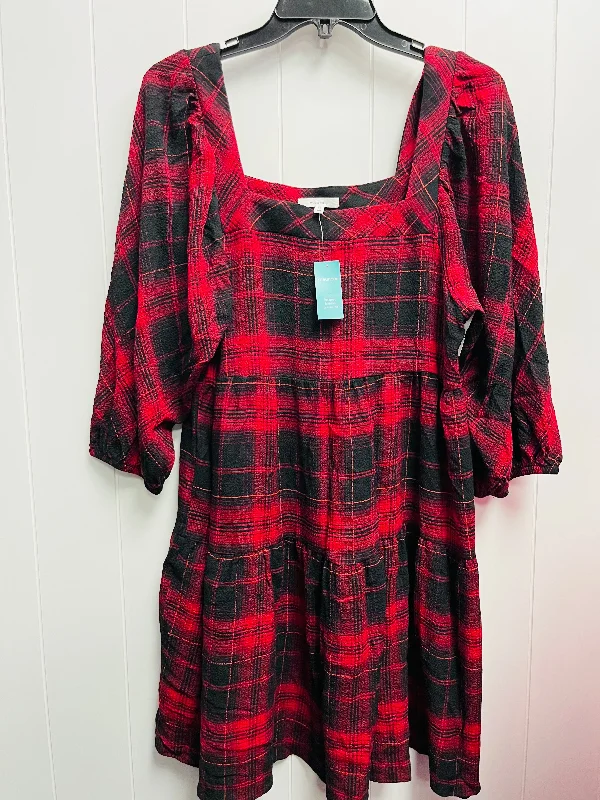 Anniversary Sale satin midi dressDress Casual Short By Maurices In Red, Size: M