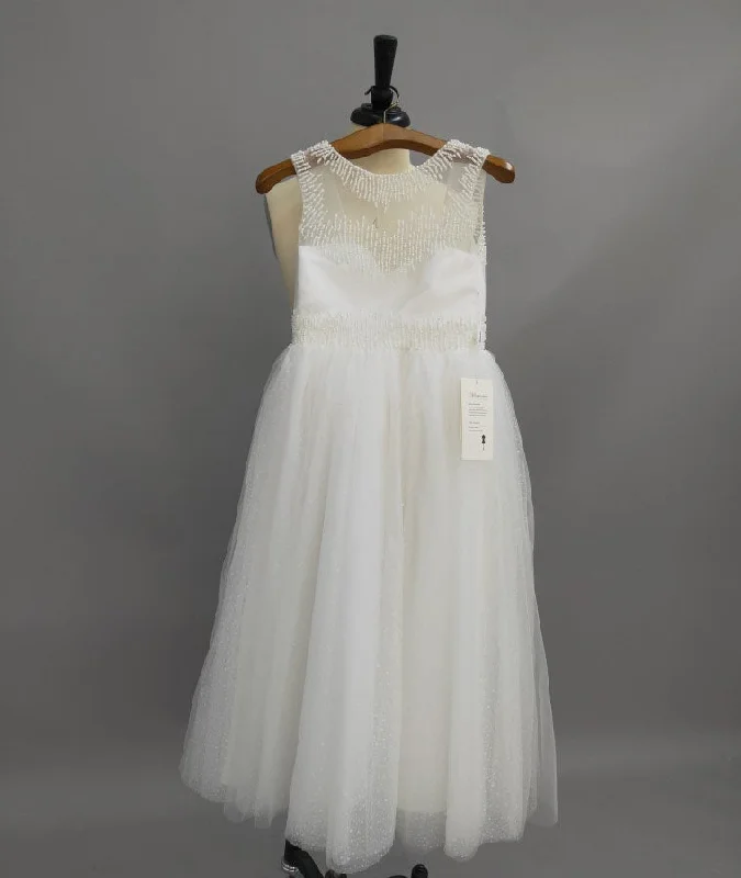 tiered dressScoop-Neck Cap-Sleeve Ball Gown Flower Girl Dress