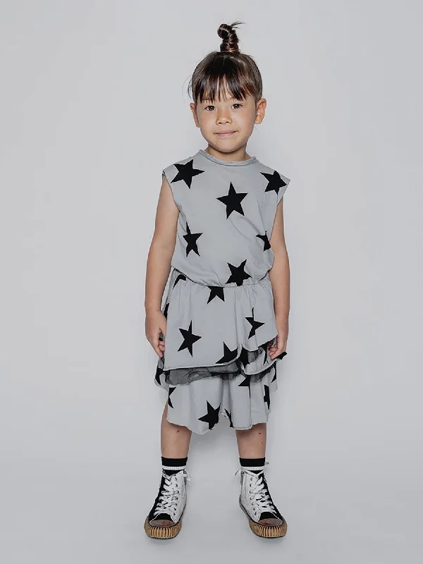 casual evening dressNUNUNU Layered Star Dress