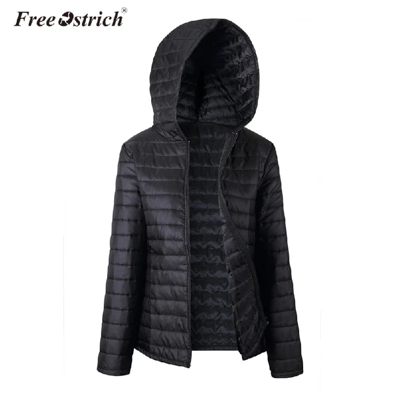 oversized trench coatFree Ostrich Jacket Women Autumn Winter Hooded Warm Zipper 2018 Black Coats Long Sleeve Solid Parkas Coat L0530