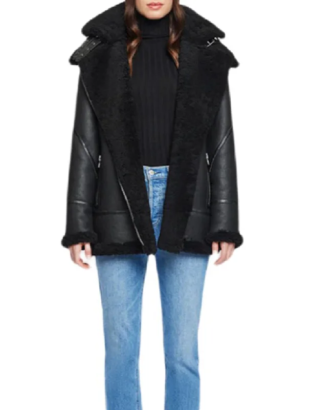 contemporary trench coatMartina Shearling Jacket - HISO