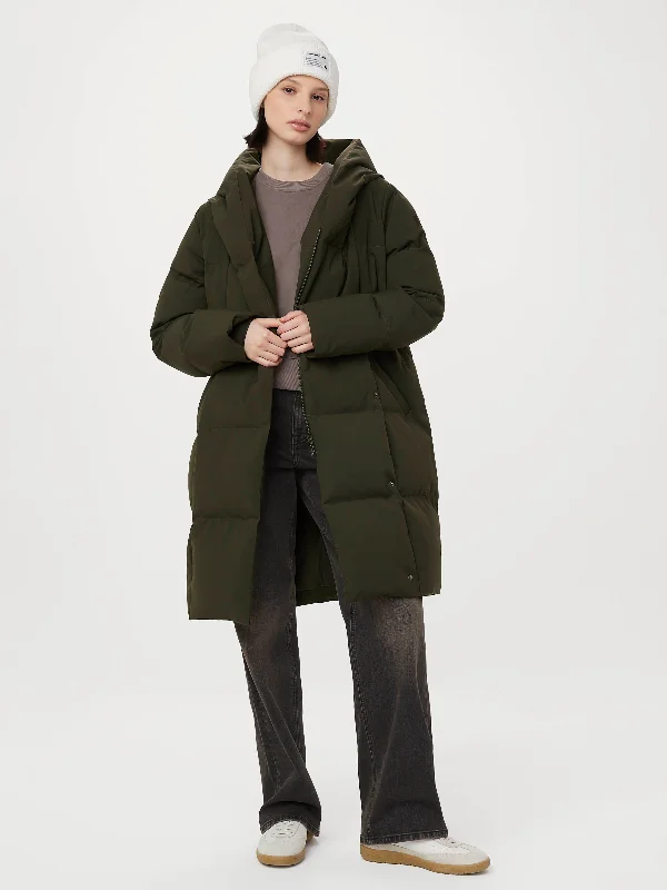 comfortable winter coatThe Hygge Puffer Coat in Rosin