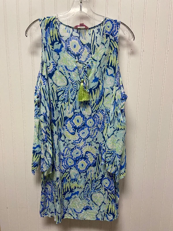 stylish dressDress Designer By Lilly Pulitzer In Blue & Green, Size: Xs