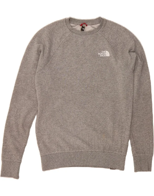 Blowout Deals THE NORTH FACE Mens Graphic Sweatshirt Jumper Small Grey Cotton