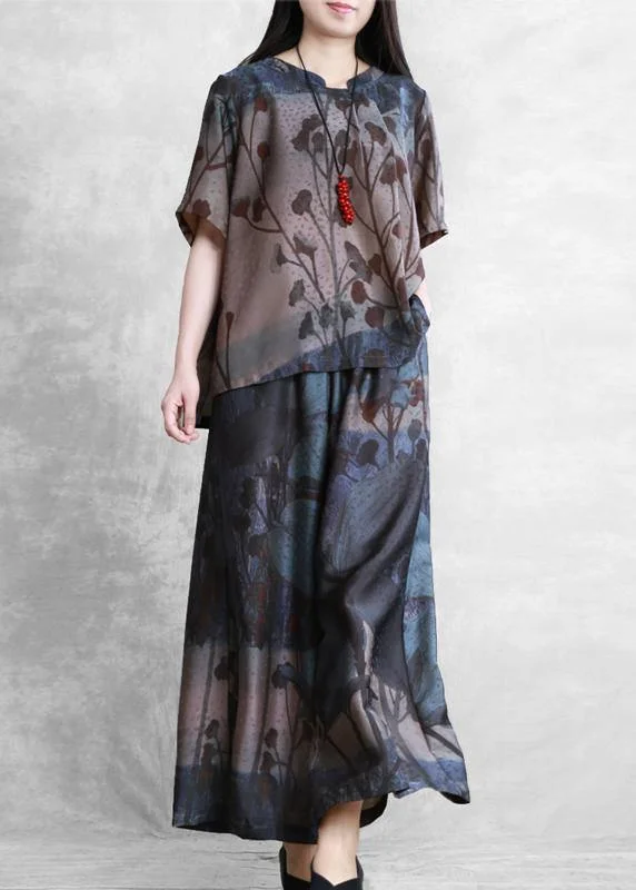 Overstock Sale layered dressWomen's casual two-piece loose-fitting sleeves and wide-leg pants Overstock Sale layered dressWomen's casual two-piece loose-fitting sleeves and wide-leg pants
