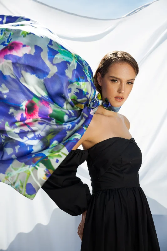 puff sleeve dressBet and Malfie Analise Long Silk Scarf (125x125)