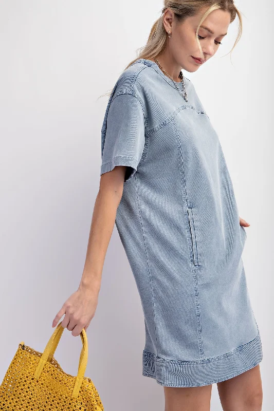 Exclusive Preview casual midi dressWashed Denim Tunic Dress