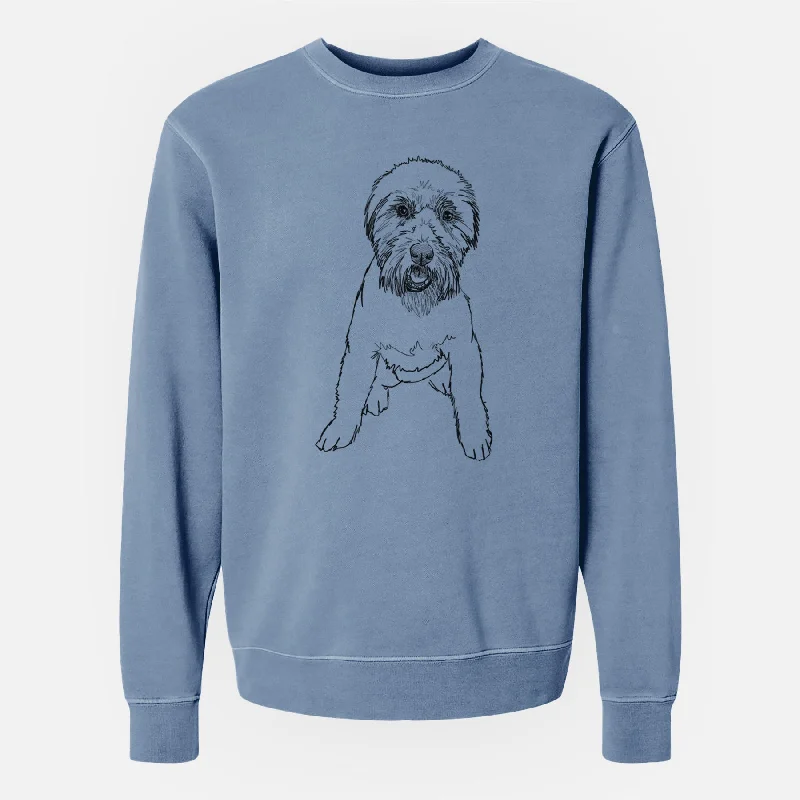 Early Access relaxed fit sports hoodieDoodled Riona the Soft Coated Wheaten Terrier - Unisex Pigment Dyed Crew Sweatshirt