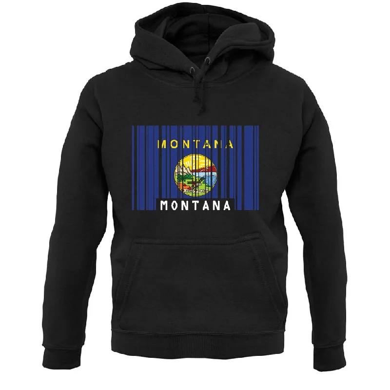 street style hoodieMontana Barcode Style Flag Unisex Hoodie