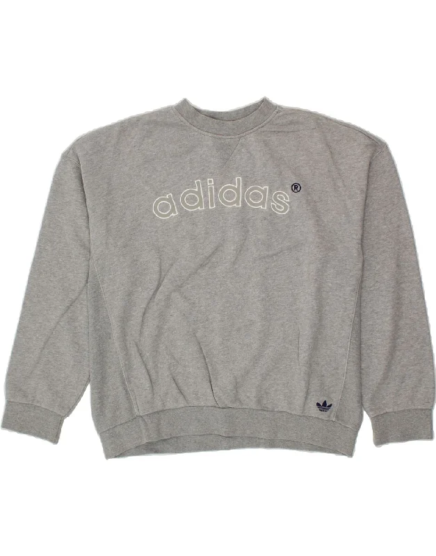 Today’s Deal ADIDAS Womens Sweatshirt Jumper UK 14 Medium Grey Cotton