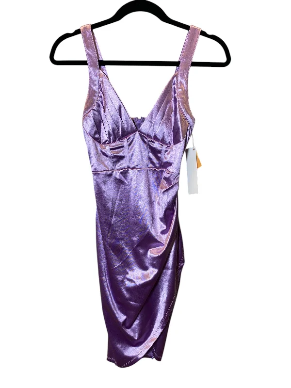 Crazy Savings sleek midi dressDress Party Short By Shein In Purple, Size: Xs