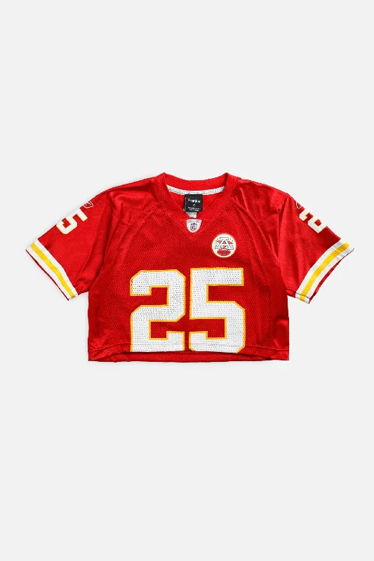 fashion gym hoodieRework Crop Kansas City Chiefs NFL Jersey - XS