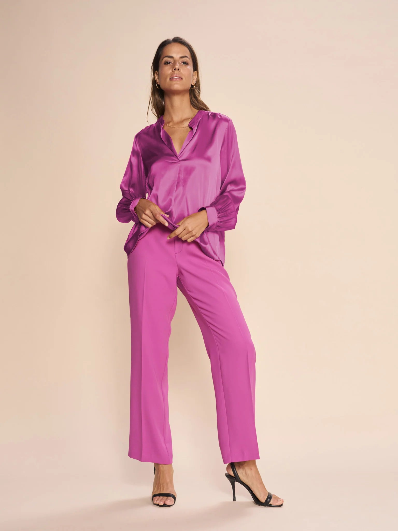 fitted dressMos Mosh Vivid Viola Enfa Satin Blouse