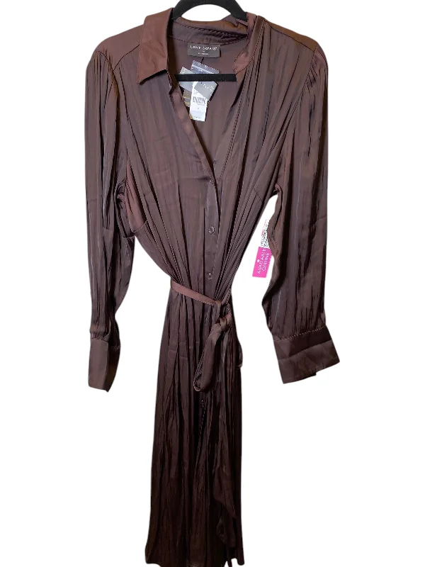 Clearance Sale ashionable dressDress Casual Midi By Lane Bryant In Brown, Size: Xl