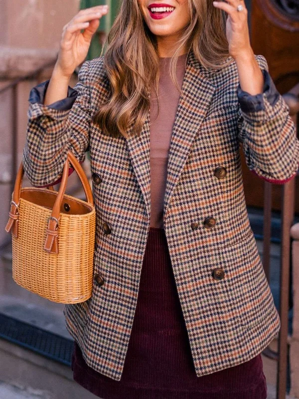 Exclusive Offers street style coatKhaki Casual Lapel Outerwear