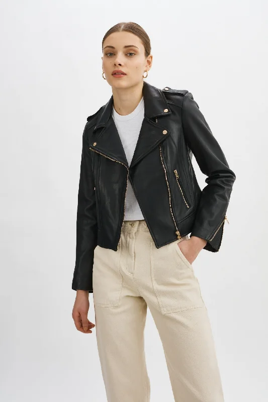 utility coatDONNA GOLD | Iconic Leather Biker Jacket