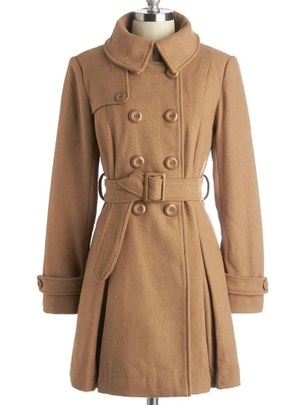 Buy Now relaxed winter jacketSolid Color Belt Warm Woolen Coat