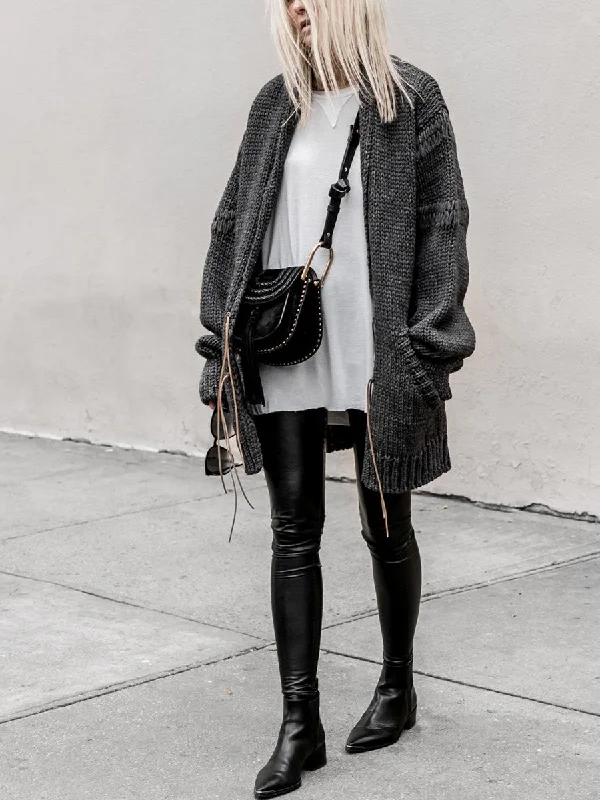 Lowest Prices sleek jacketCasual Long Sleeve Knit Jacket