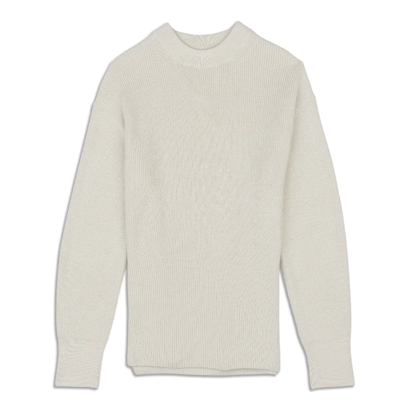 Special Offer Merino Wool-Blend Rib Crewneck Sweater - Resale