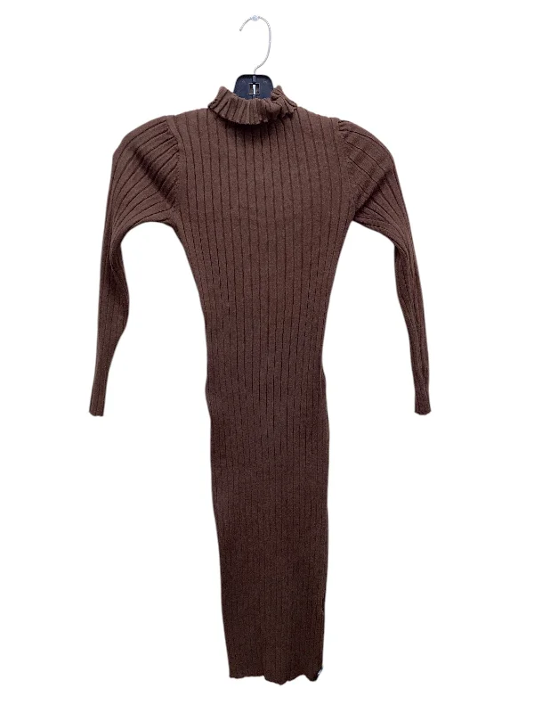Act Fast casual knit dressDress Casual Midi By Clothes Mentor In Brown, Size: Xs