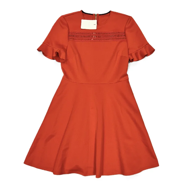 Exclusive Access formal dressOrange Dress Designer By Ted Baker, Size: M