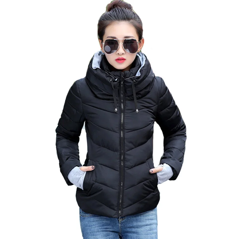 oversized coat2018 new ladies fashion coat winter jacket women outerwear short wadded jacket female padded parka women's overcoat