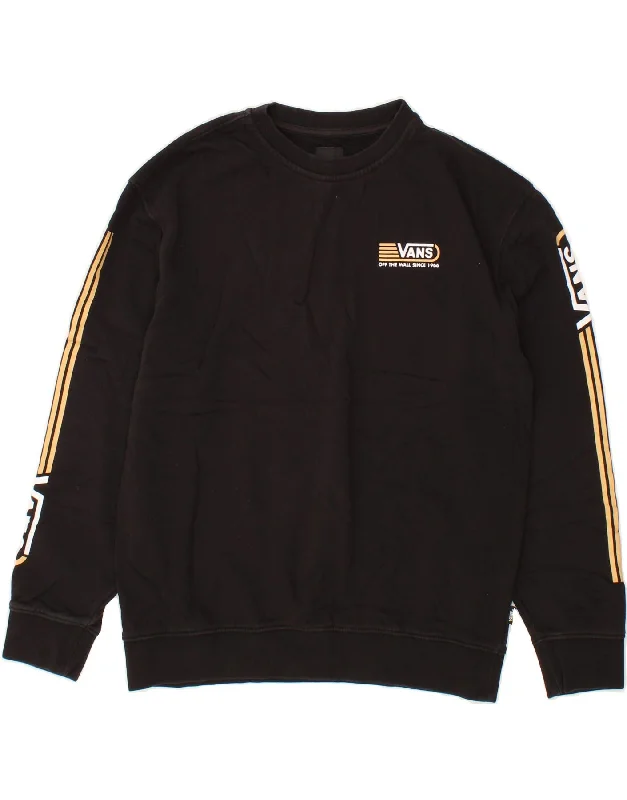 Mega Sale VANS Mens Graphic Sweatshirt Jumper XS Black Cotton