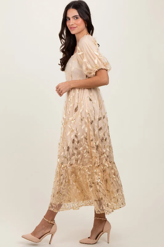 Friends and Family Sale boho dressCream Embroidered Sequin Detail Mesh Overlay Maxi Dress Friends and Family Sale boho dressCream Embroidered Sequin Detail Mesh Overlay Maxi Dress