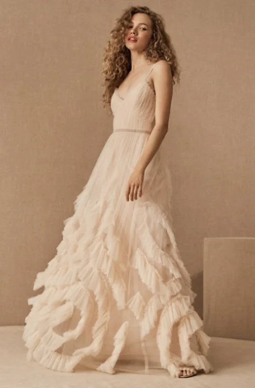 vintage-inspired dressBHLDN Marchesa Notte Greer Gown - Blush