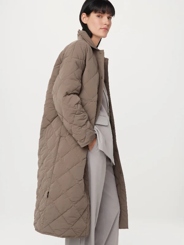 warm outerwearThe Skyline Maxi Jacket in Dark Taupe