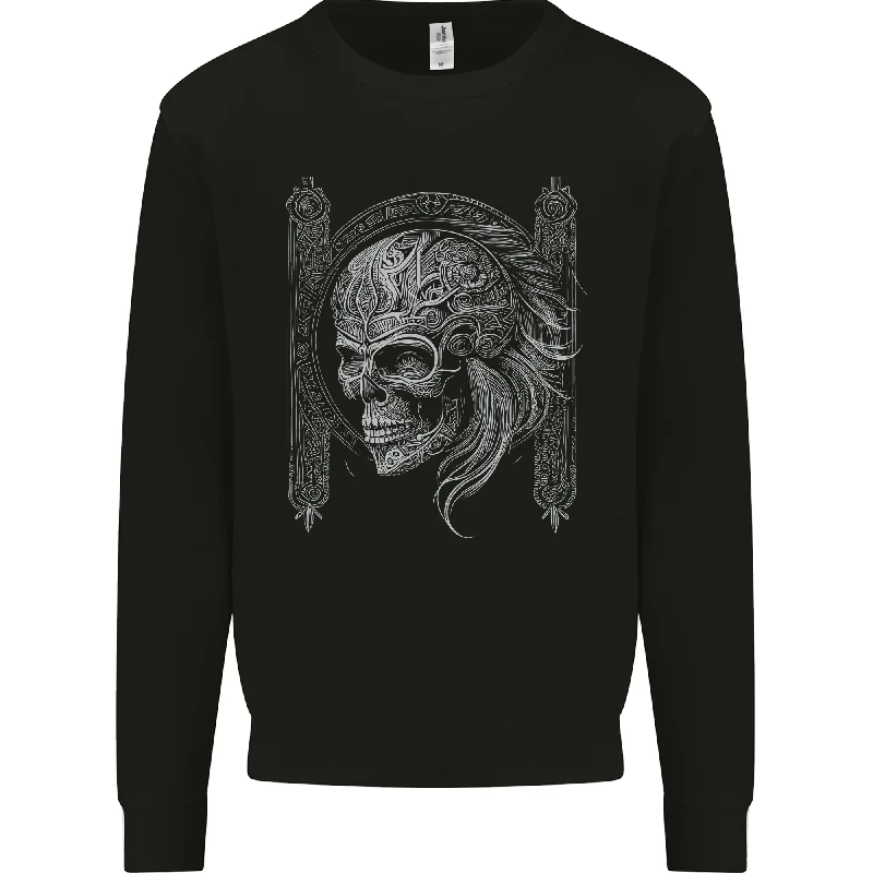 Last Chance trendy sports sweatshirtA Tribal Skull Celtic Mens Sweatshirt Jumper