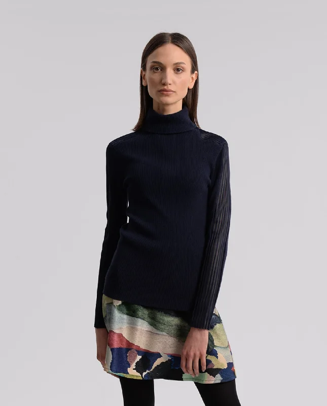 tiered dressMolly Bracken Navy Blue Knitted Sweater