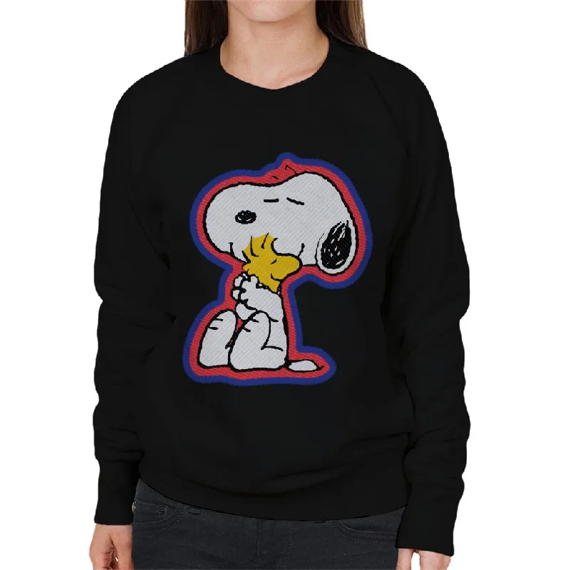 Discount Mania eco-friendly fitness hoodiePeanuts Snoopy Hugging Woodstock Women's Sweatshirt