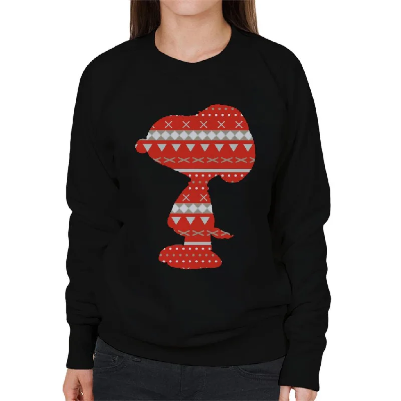 Can't Miss performance hoodie for gymPeanuts Snoopy Red Pattern Silhouette Women's Sweatshirt