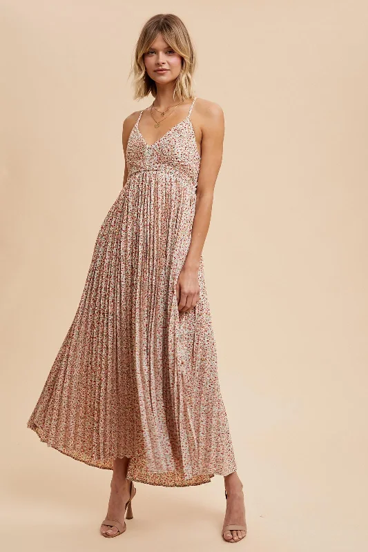 Crazy Savings classic fit-and-flare dressCoral Floral Pleated Cutout Back Maxi Dress Crazy Savings classic fit-and-flare dressCoral Floral Pleated Cutout Back Maxi Dress