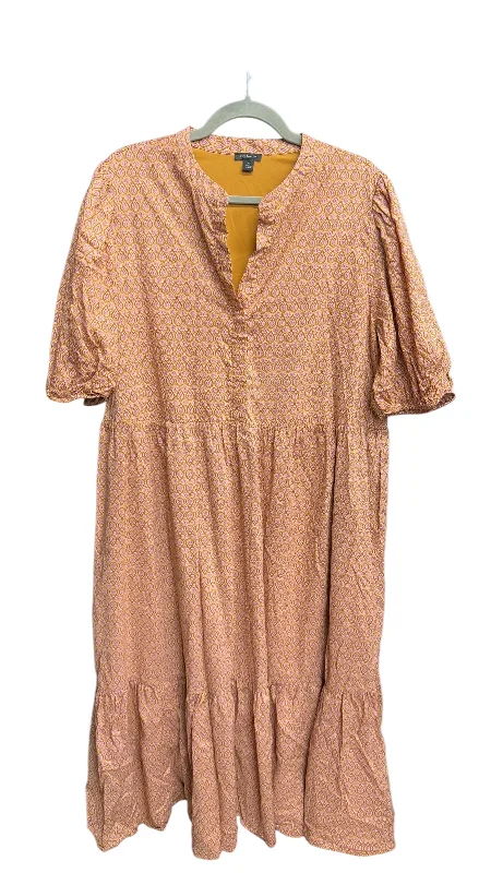 Early Access sleeveless dressDress Casual Maxi By Ann Taylor In Pink & Yellow, Size: Xl