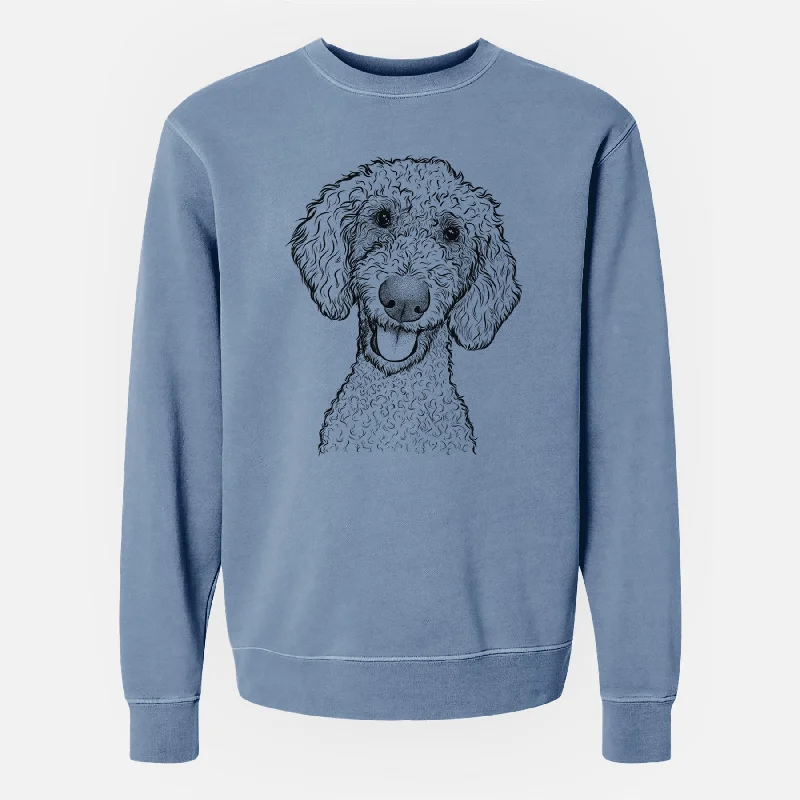 high-performance athletic hoodieBare Fenway the Goldendoodle - Unisex Pigment Dyed Crew Sweatshirt