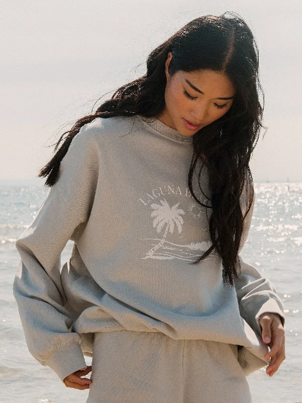Weekend Special HARLOW MICHELLE PRINT CREWNECK - LAGUNA BEACH