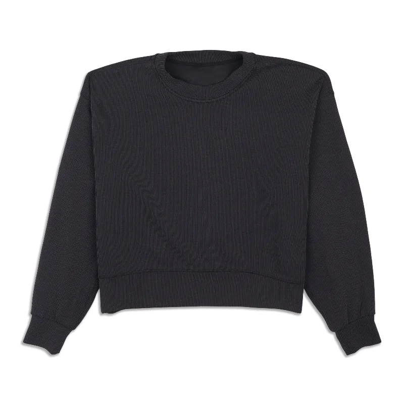 Unbeatable Prices Ribbed Softstreme Perfectly Oversized Cropped Crew - Resale