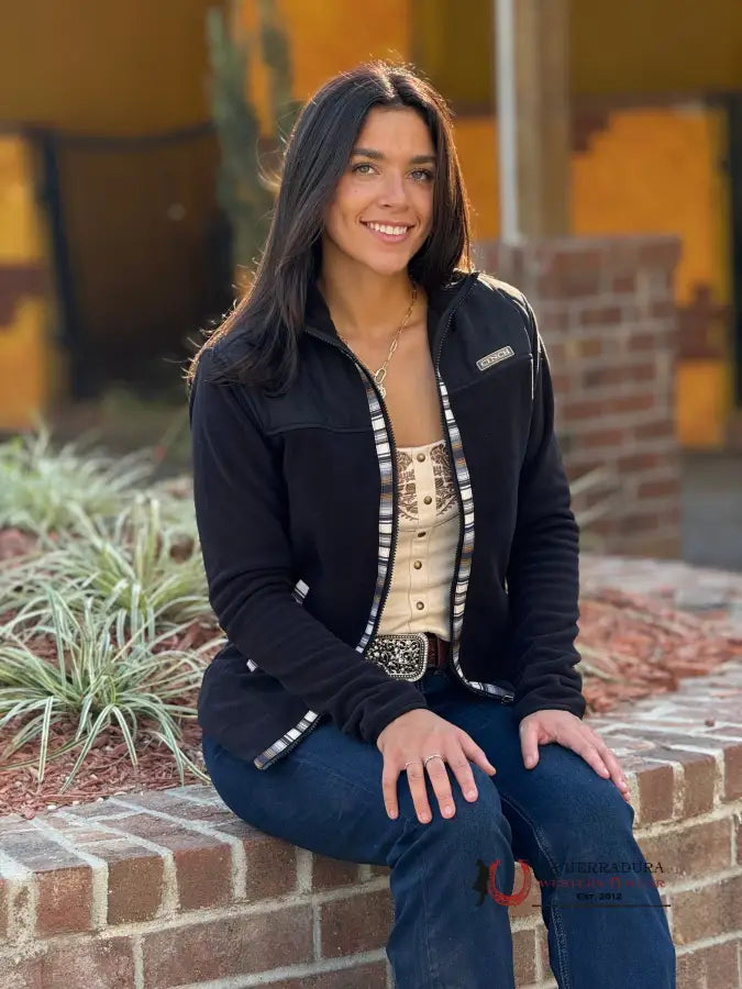 Overstock Sale Cinch Womens Fleece Black- Jacket